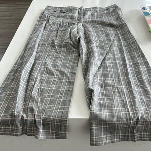 LOFT Pink and Gray Wide Leg Pants